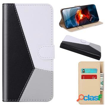 Tricolor Series iPhone 11 Pro Wallet Case - Black / Grey /