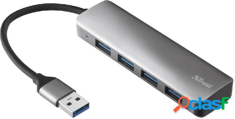 Trust HALYX 4 Porte Hub USB 3.0 Argento