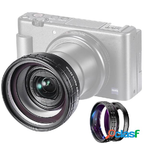 Ulanzi WL-1 ZV1 10X HD Macro lente 18 MM Grandangolare lente