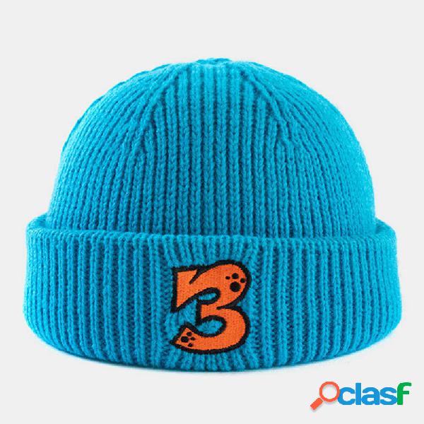 Unisex Acrilico lavorato a maglia Colore solido Numero di