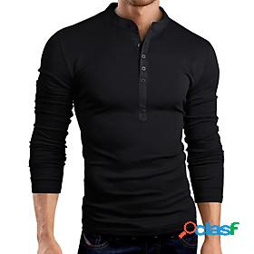 Unisex T shirt Solid Color non-printing V Neck Casual Sports