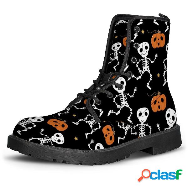 Uomo Pelle Soft Suola Halloween Stravagante Stampa