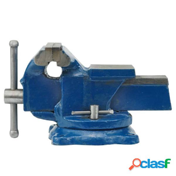 VOREL Morsa da Banco con Base Girevole 150 mm Blu