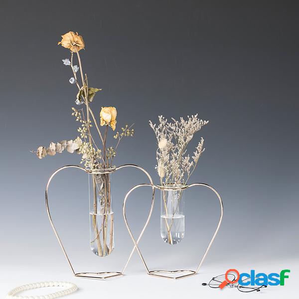 Vaso per provetta in ferro di cristallo in vaso da fiori con