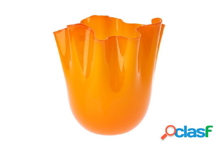 Venini Vaso Fazzoletto vetro di Murano arancio arancione