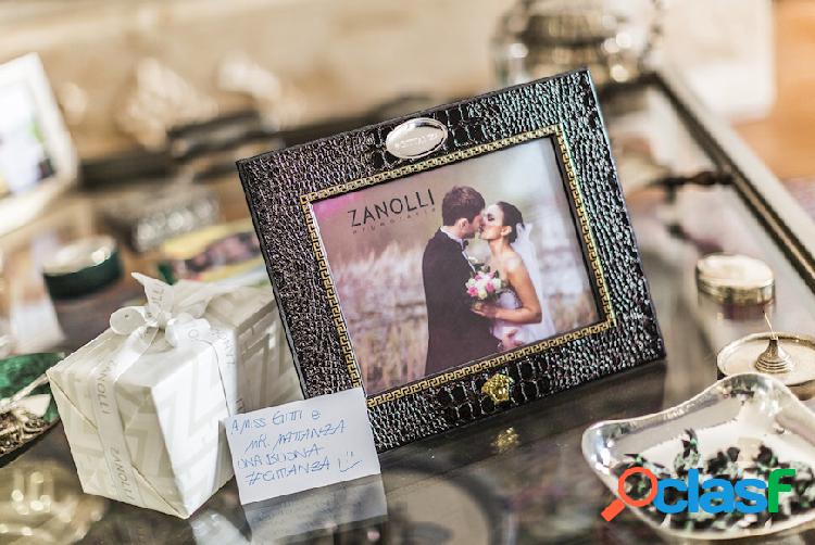 Versace Portafoto Frames argento bilaminato nero nero oro