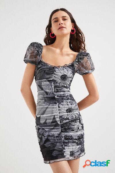 Vestito ruching floreale