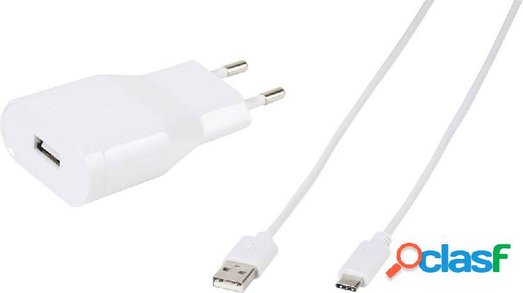 Vivanco TCVVUSBC24A_W 60029 Caricatore USB Presa di corrente