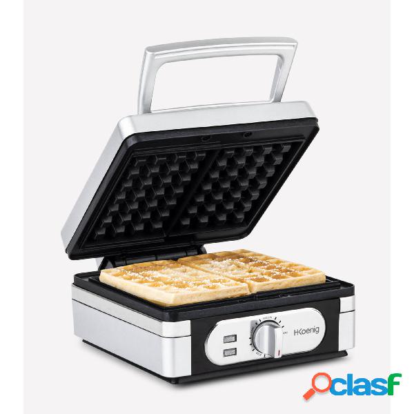 Waffle Maker elettrica, 2 waffle per waffle 15 x 10 cm,