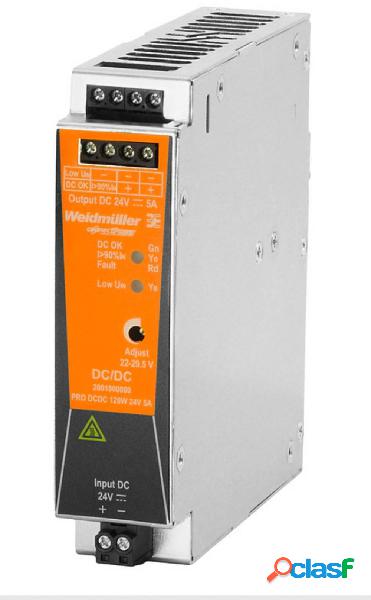 Weidmüller PRO DCDC 120W 24V 5A Convertitore DC/DC 24 V/DC