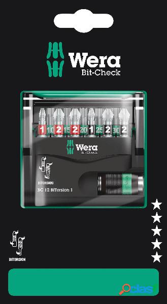 Wera Bit-Check 12 BiTorsion 1 SB 05136385001 Kit inserti 1/4