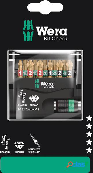 Wera Bit-Check 12 Diamond 1 SB 05136392001 Kit inserti 1/4