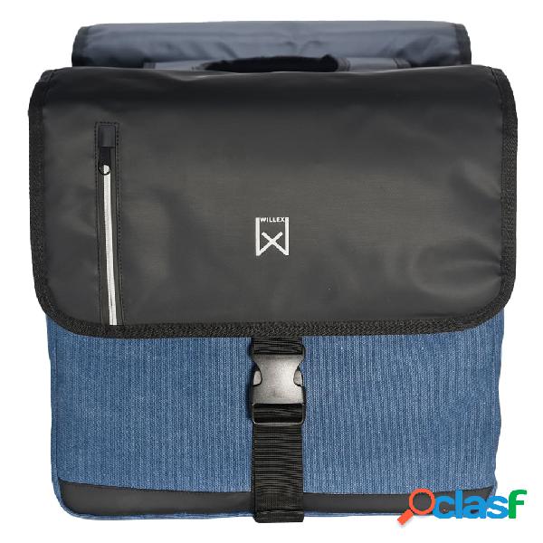 Willex Borsa da Lavoro Doppia 30 L Nera e Blu