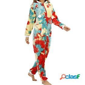 Women's 1 pc Pajamas Bodysuits Comfort Sweet Tie Dye