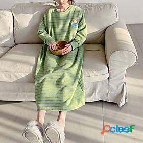 Womens 1 pc Pajamas Nightgown Simple Comfort Sweet Stripe