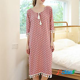 Womens 1 pc Pajamas Nightgown Simple Fashion Comfort Dot