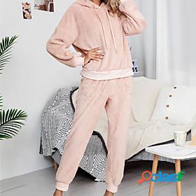 Womens 1 set Pajamas Sets Simple Comfort Sport Pure Color
