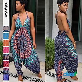 Womens Aerial Yoga Jumpsuit Wide Leg Palazzo Wide Leg Summer