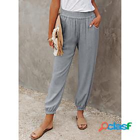 Womens Basic Casual / Sporty Pocket Elastic Waist Jogger