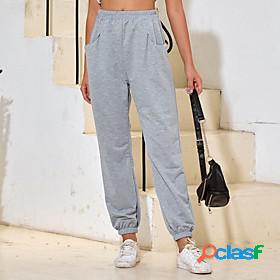 Womens Basic Casual / Sporty Track Pants Full Length Pants