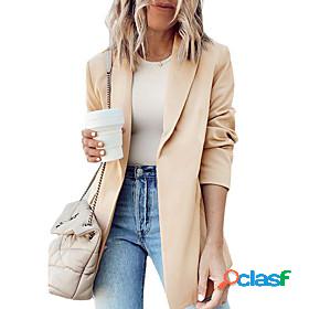 Womens Blazer Fall Winter Daily Work Regular Coat Turndown