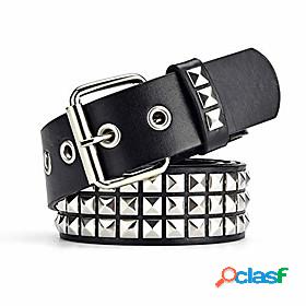 Womens Buckle Black Party Street Daily Holiday Belt Pure