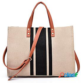 Womens Canvas Bag Tote Handbags Canvas Crossbody Bag Zipper