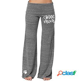 Womens Casual / Sporty Wide Leg Elastic Waist Print Culottes