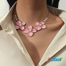 Womens Choker Necklace Necklace Flower Shape Classic
