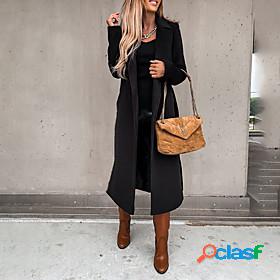 Womens Coat Fall Winter Daily Going out Long Coat Thermal