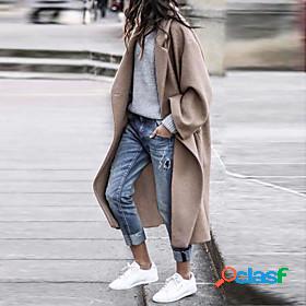 Womens Coat Fall Winter Street Daily Date Long Coat Warm