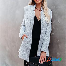 Womens Coat Fall Winter Street Daily Regular Coat Turndown