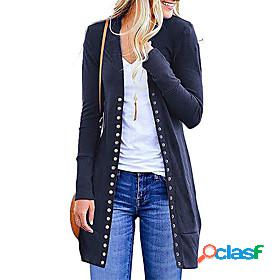 Womens Coat Spring Summer Street Daily Going out Long Coat V