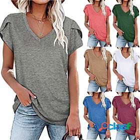 Womens Color Block Cross Plain Summer Regular
