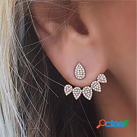 Womens Cubic Zirconia tiny diamond Stud Earrings Dangle