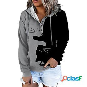 Women's Dandelion Flower Animal Pullover Hoodie Sweatshirt