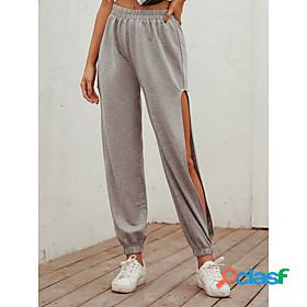 Womens Designer Trousers Cut Out Chinos Sweatpants Full