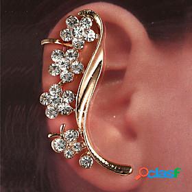 Womens Ear Cuff Earrings Classic Flower Shape Elegant