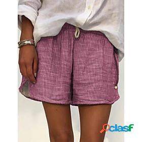 Womens Fashion Drawstring Shorts Short Pants Inelastic