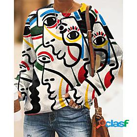 Womens Graphic Person 3D Hoodie Sweatshirt Print 3D Print