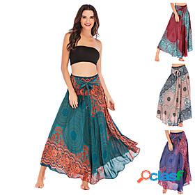 Womens High Waist Yoga Skirt Maxi Skirt Gypsy Dress