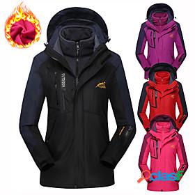 Womens Hiking Jacket Hoodie Jacket Hiking 3-in-1 Jackets