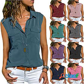 Womens Hiking Vest / Gilet Hiking Shirt / Button Down Shirts