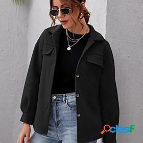 Womens Jacket Fall Winter Street Daily Regular Coat