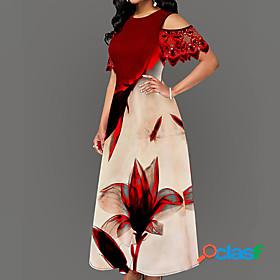 Womens Maxi long Dress A Line Dress Black Dark Blue Red Half