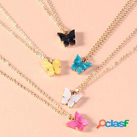 Womens Necklace Charm Necklace Butterfly Simple Fashion Cute