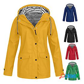 Women's Nylon Hiking Raincoat Waterproof Hiking Jacket Rain