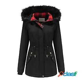 Womens Parka Fall Winter Street Daily Valentines Day Regular