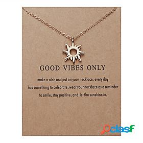 Womens Pendant Necklace Necklace Classic Sun Simple Fashion