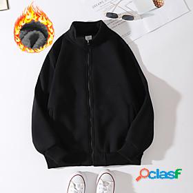 Womens Plain Zip Up Hoodie Sweatshirt Outerwear Zipper